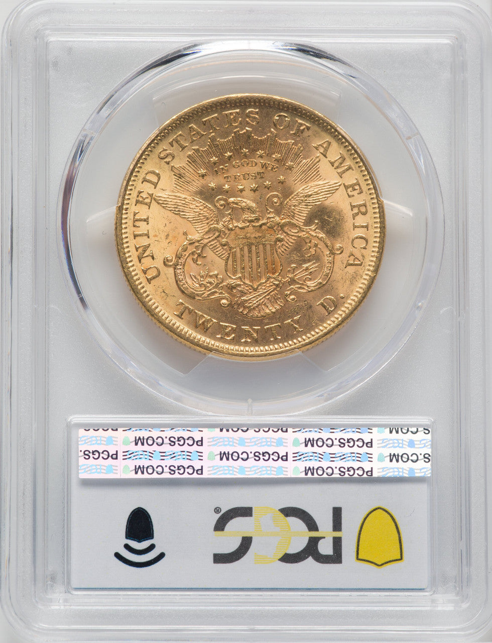 1873 $20 CLOSED 3 Liberty Double Eagle PCGS MS60