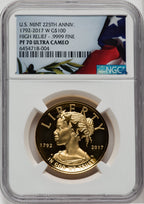 2017-W $100 American Liberty High Relief NGC PF70