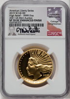 2019-W $100 High Relief NGC SP70 UC Enhanced Finish Mike Castle