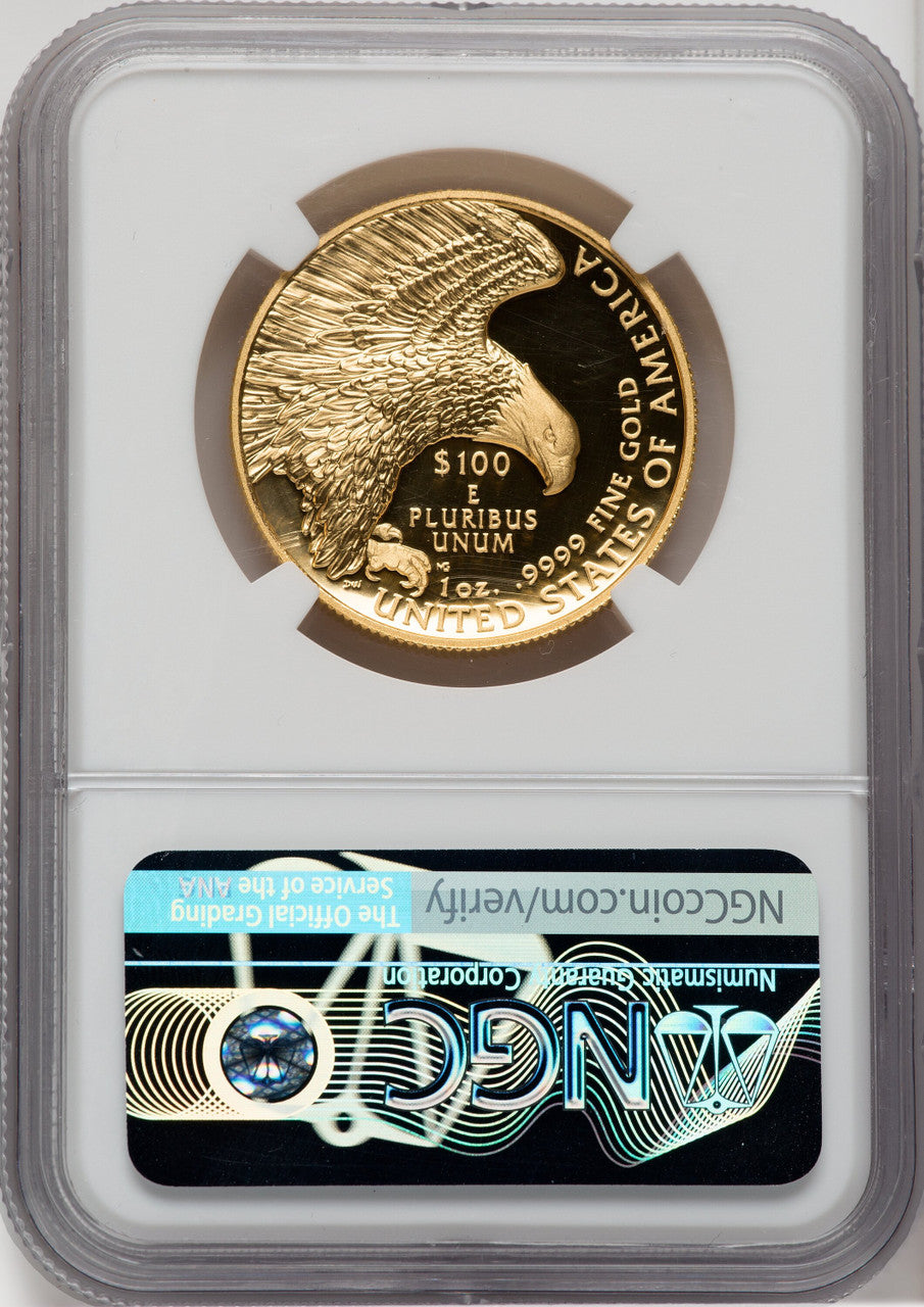 2019-W $100 High Relief Enhanced First Day of Issue NGC SP70 Castle