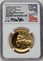 2019-W $100 High Relief First Day of Issue Chicago ANA Enhanced NGC MS70