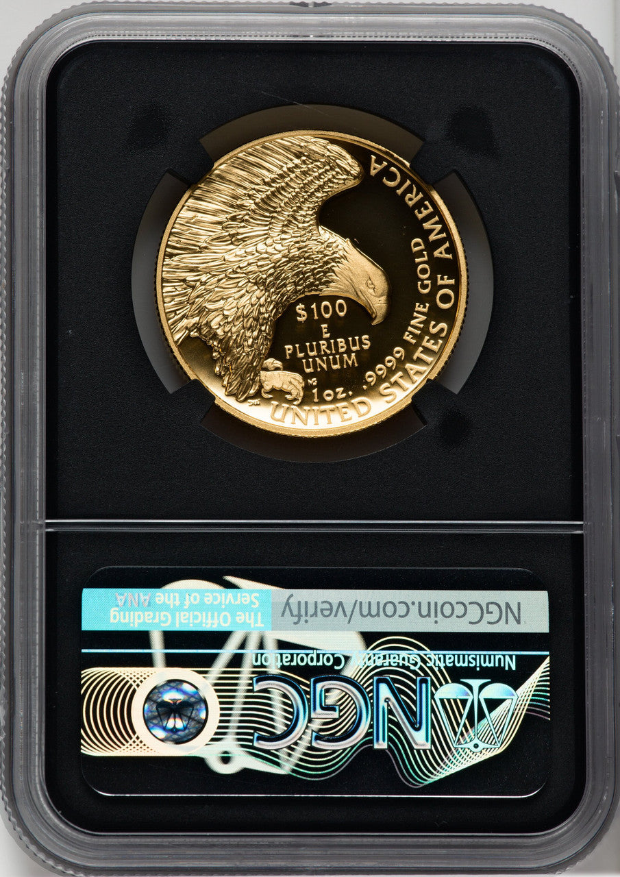 2019-W $100 High Relief UC Enhanced Finish NGC SP70 Kenneth Bressett