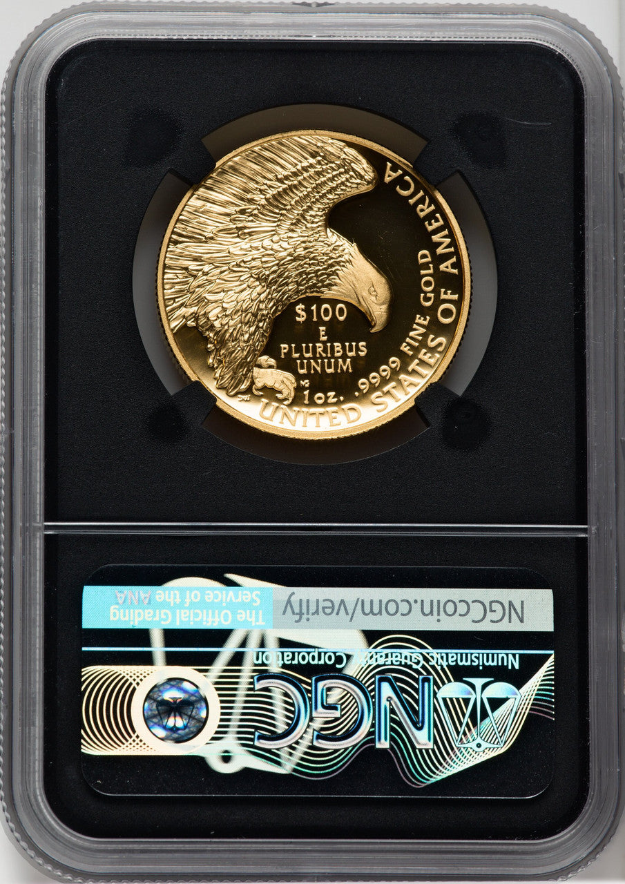2019-W $100 High Relief Enhanced DMPL Kenneth Bressett Red Book NGC MS70