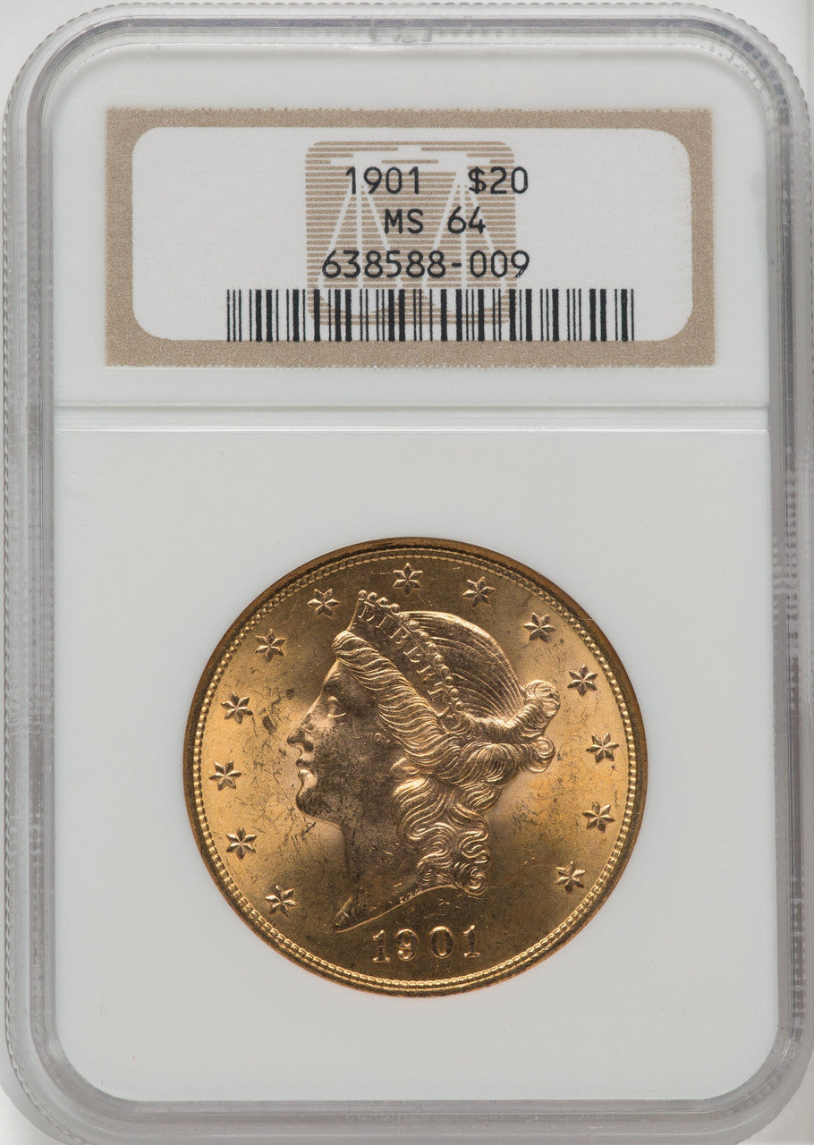 1901 $20 Liberty Double Eagle NGC MS64