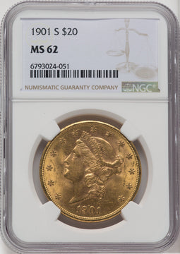 1901-S $20 Liberty Double Eagle NGC MS62