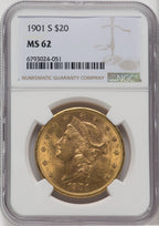1901-S $20 Liberty Double Eagle NGC MS62