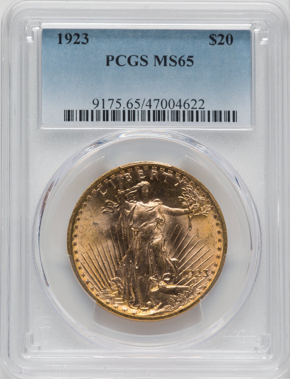 1923 $20 Saint-Gaudens Double Eagle PCGS MS65