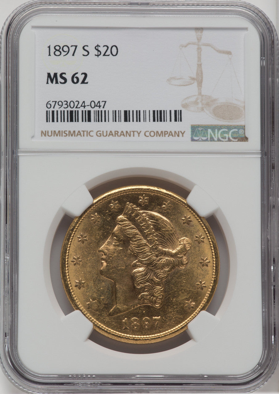 1897-S $20 Liberty Double Eagle NGC MS62 (571627341)