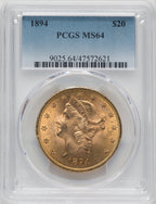 1894 $20 Liberty Double Eagle PCGS MS64 (171373587)