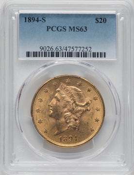 1894-S $20 Liberty Double Eagle PCGS MS63 (171373344)