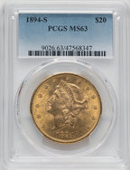 1894-S $20 Liberty Double Eagle PCGS MS63 (171373511)