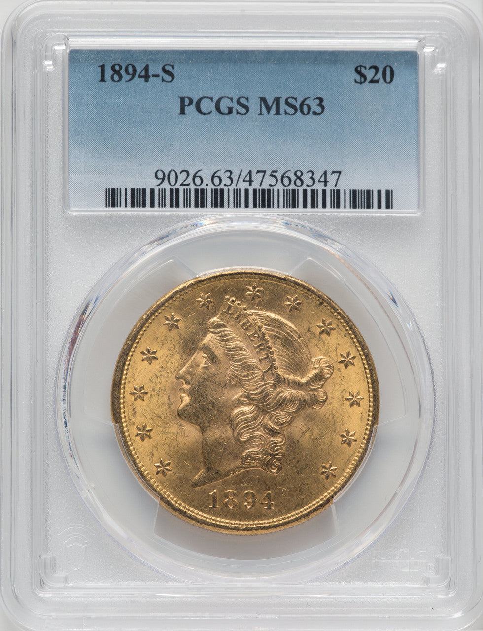 1894-S $20 Liberty Double Eagle PCGS MS63 (171373511)
