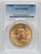 1920 $20 Saint-Gaudens Double Eagle PCGS MS62 (171359032)