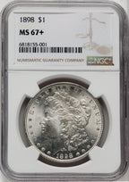 1898 $1 Morgan Dollar NGC MS67+