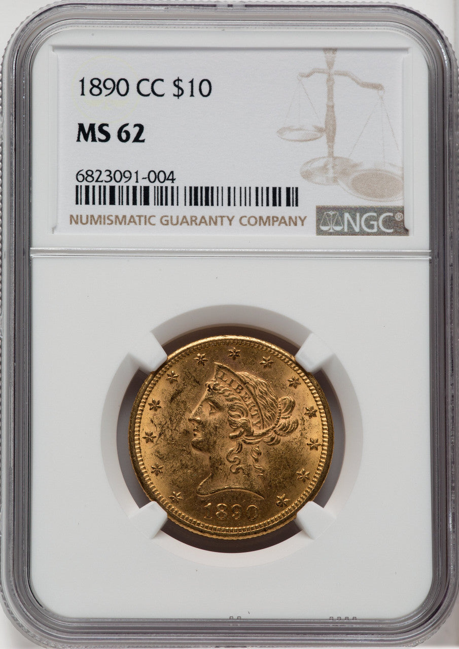 1890-CC $10 Liberty Eagle NGC MS62