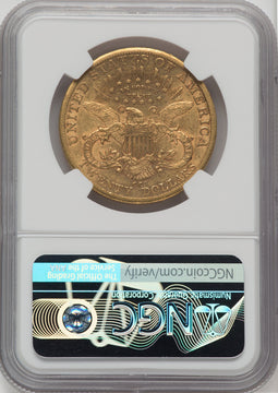 1885-CC $20 Liberty Double Eagle NGC AU55