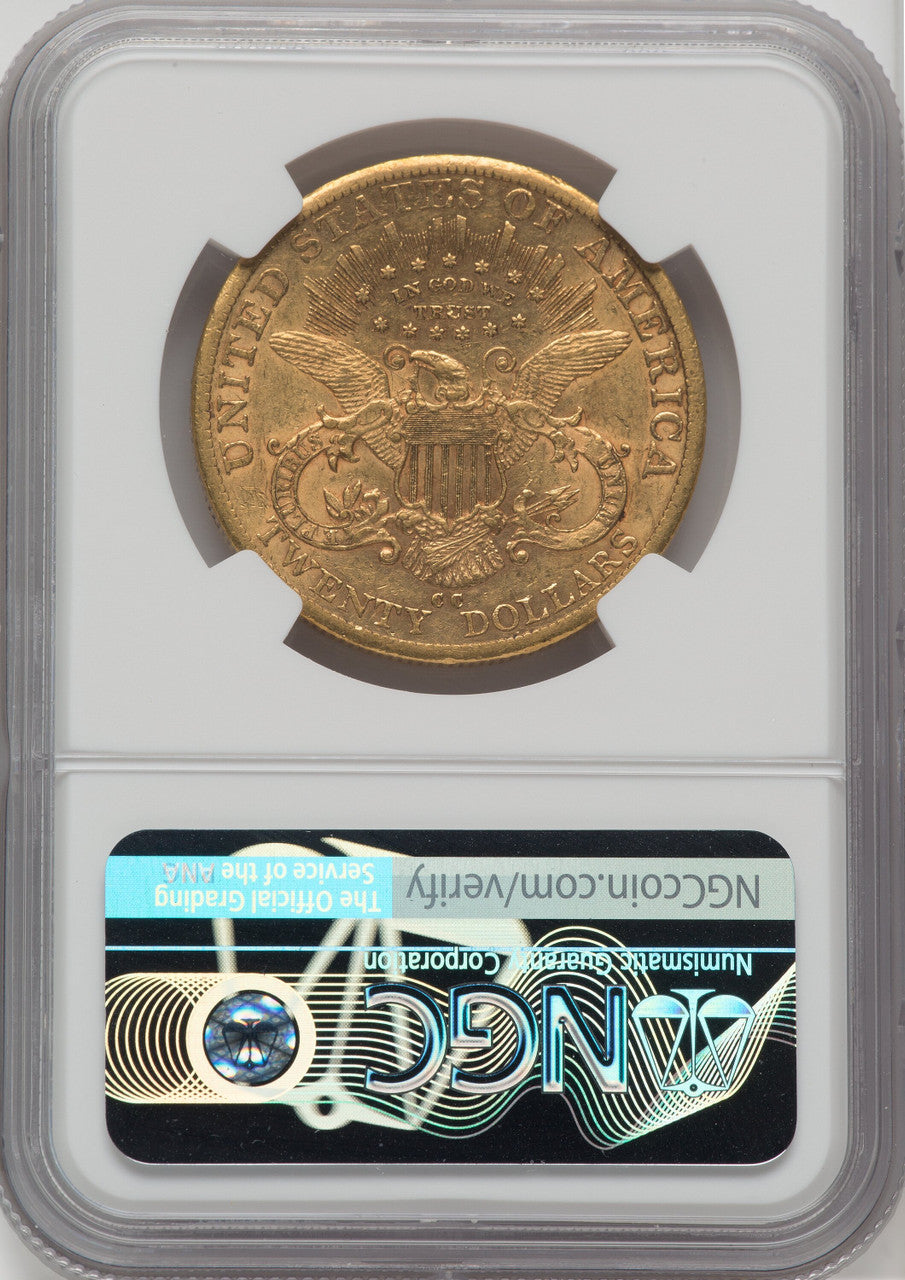 1885-CC $20 Liberty Double Eagle NGC AU55