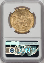 1854 $20 Large Date Proof Liberty Double Eagle NGC AU55