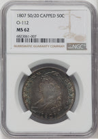 1807 50C Lg Stars 50/20 O-112 Bust Half Dollar NGC MS62