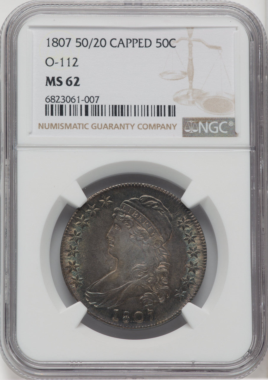 1807 50C Lg Stars 50/20 O-112 Bust Half Dollar NGC MS62