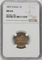 1857 1C Flying Eagle Cent NGC MS64