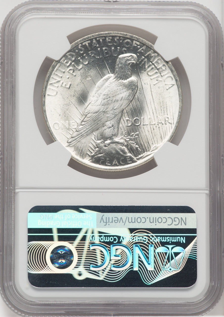 1923 $1 CAC Peace Dollar NGC MS66+