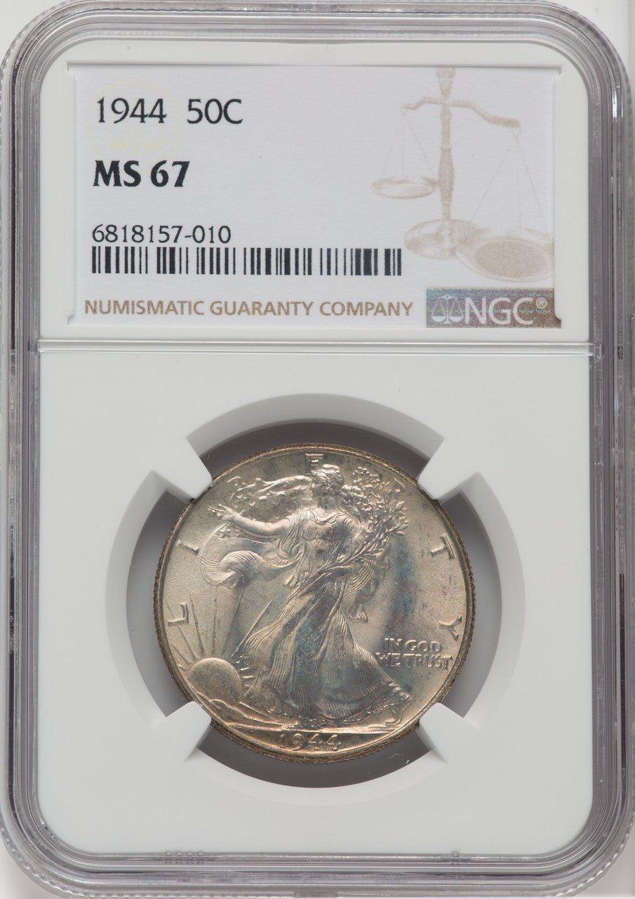 1944 50C Walking Liberty Half Dollar NGC MS67