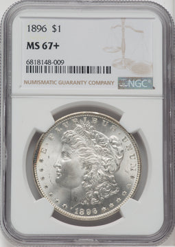 1896 $1 Morgan Dollar NGC MS67+