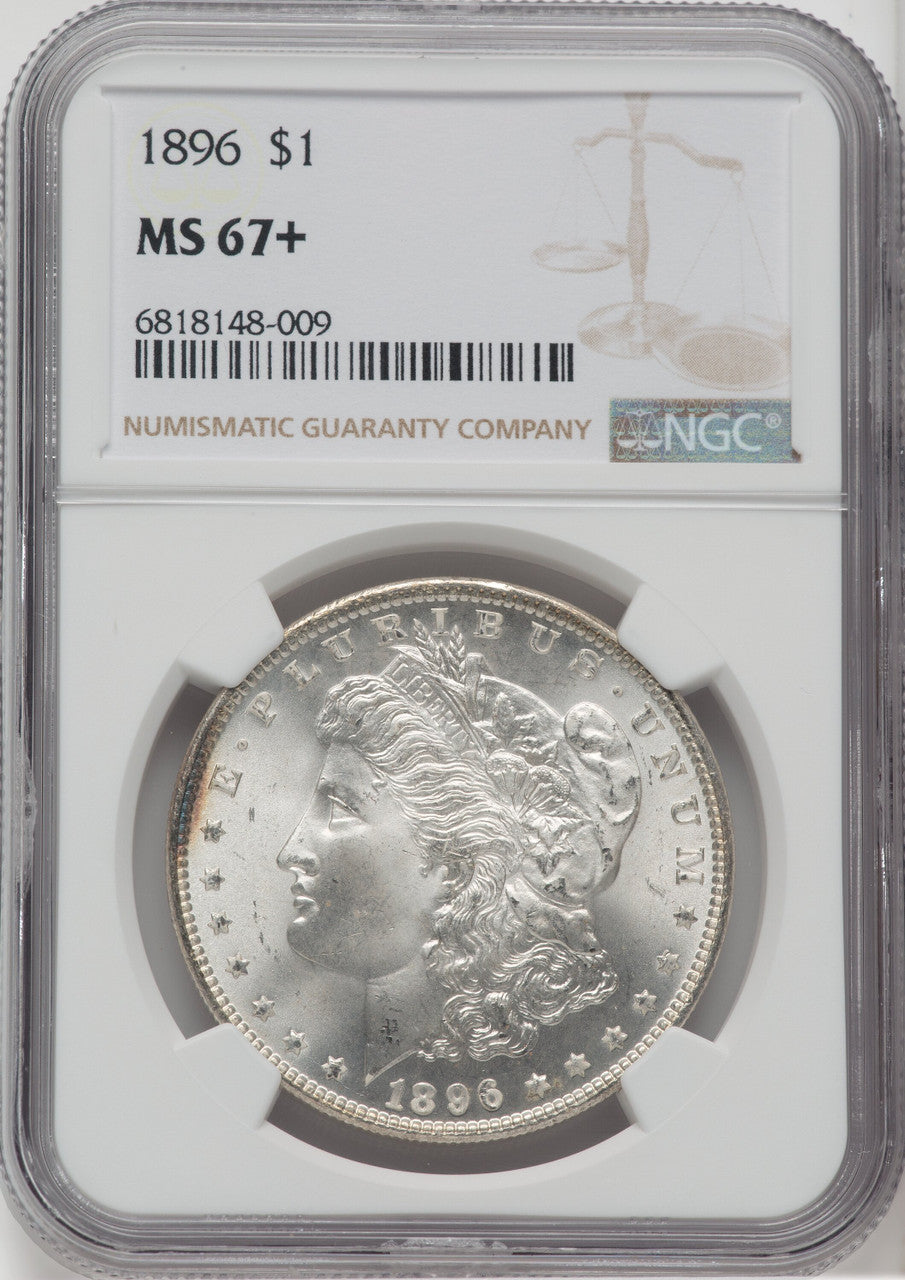1896 $1 Morgan Dollar NGC MS67+