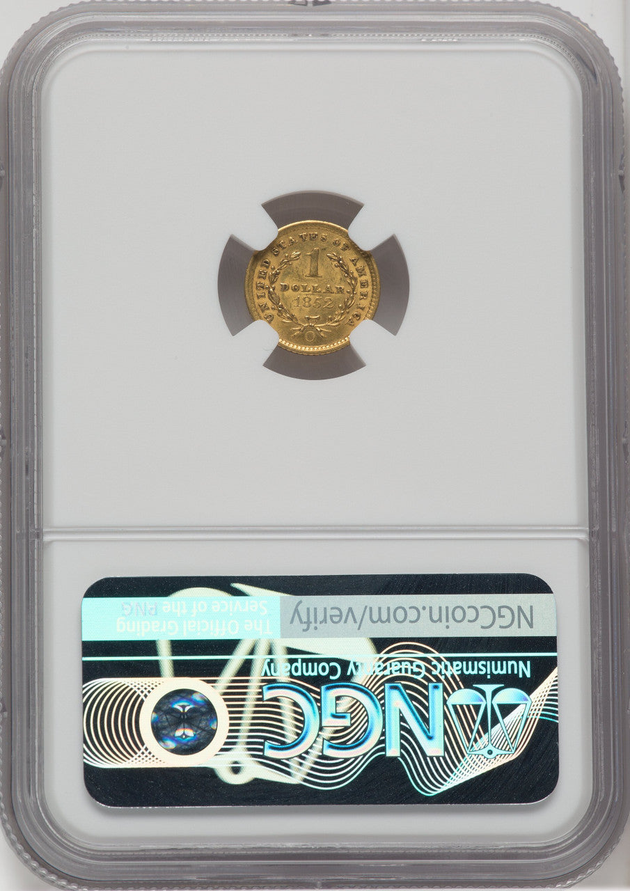 1852-O G$1 Gold Dollar NGC MS63
