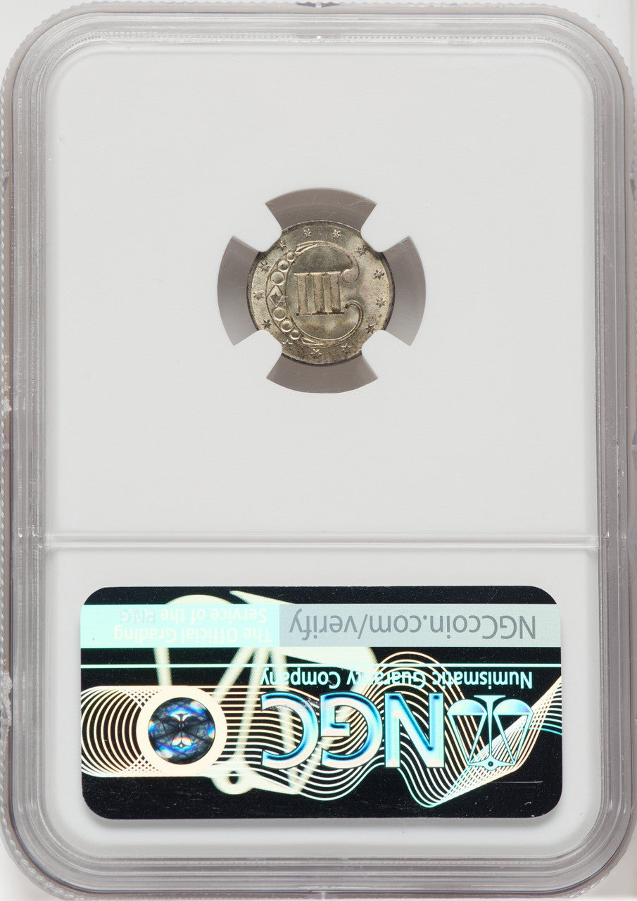 1853 3CS Three Cent Silver NGC MS67