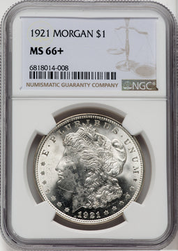 1921 $1 Morgan Morgan Dollar NGC MS66+