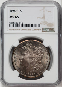 1887-S $1 Morgan Dollar NGC MS65