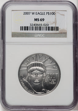 2007-W $100 One-Ounce Platinum Eagle Burnished NGC MS69