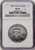 2007-W $100 One-Ounce Platinum Eagle Burnished NGC MS69