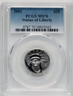 2001 $25 Quarter-Ounce Platinum Eagle PCGS MS70