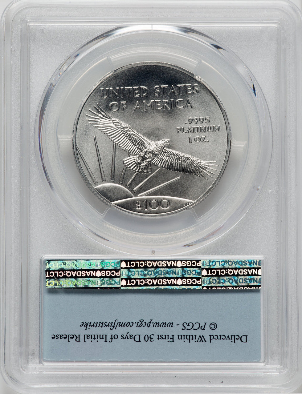 2018 $100 One-Ounce Platinum Eagle Statue of Liberty First Strike PCGS MS70