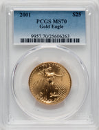 2001 $25 Half-Ounce Gold Eagle PCGS MS70