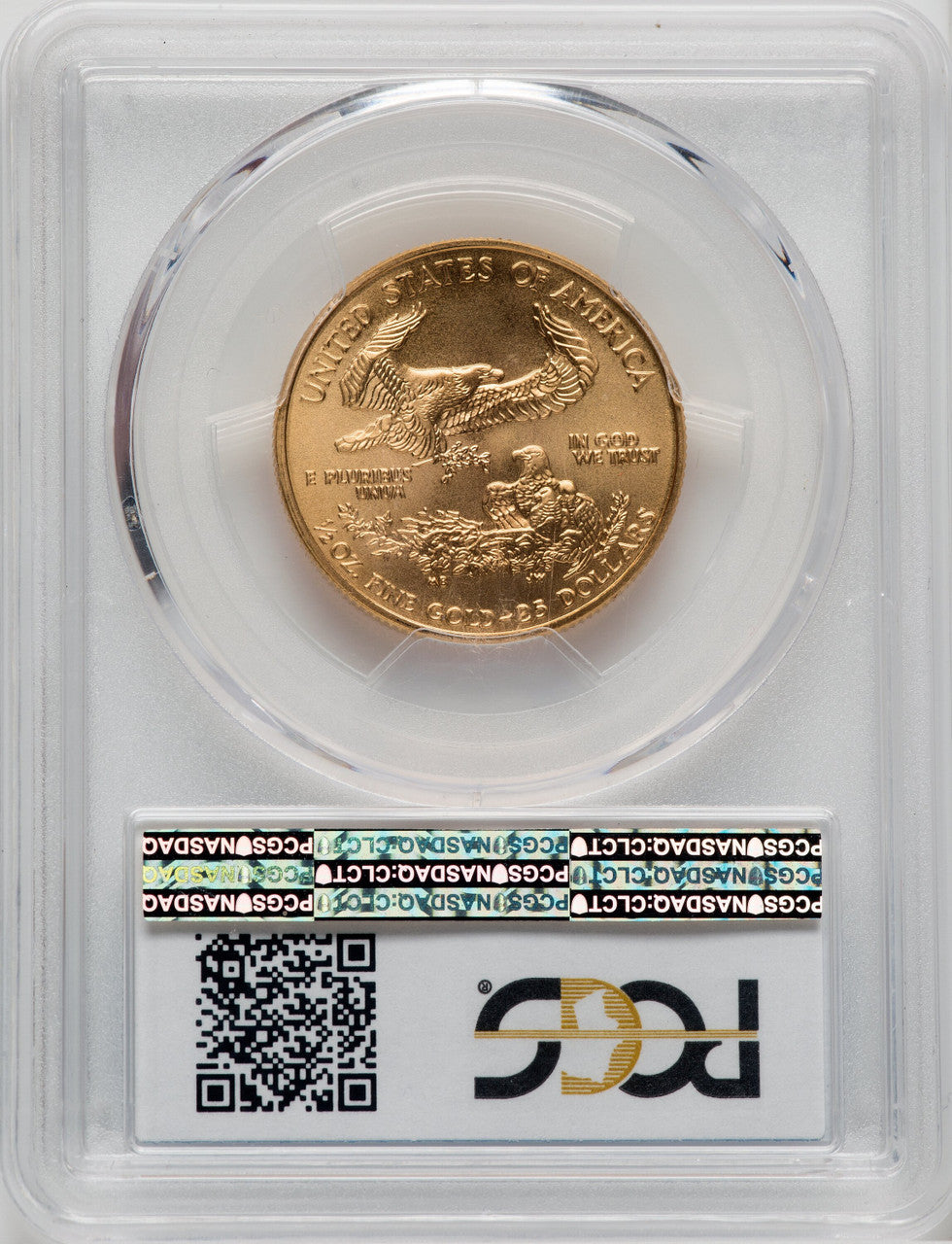 2001 $25 Half-Ounce Gold Eagle PCGS MS70