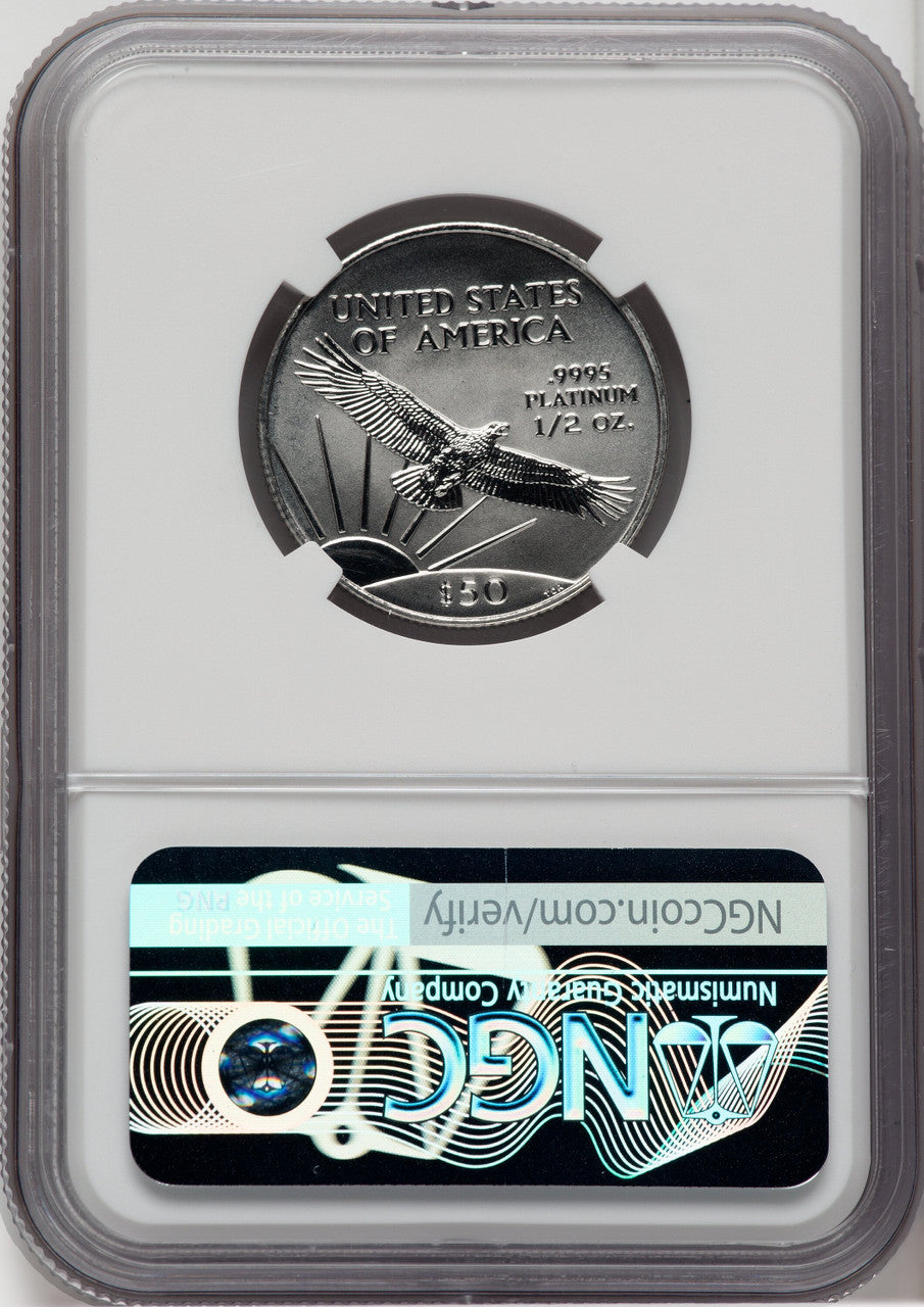 2001 $50 Half-Ounce Platinum Eagle NGC MS70