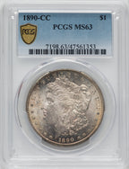 1890-CC $1 Morgan Dollar PCGS MS63
