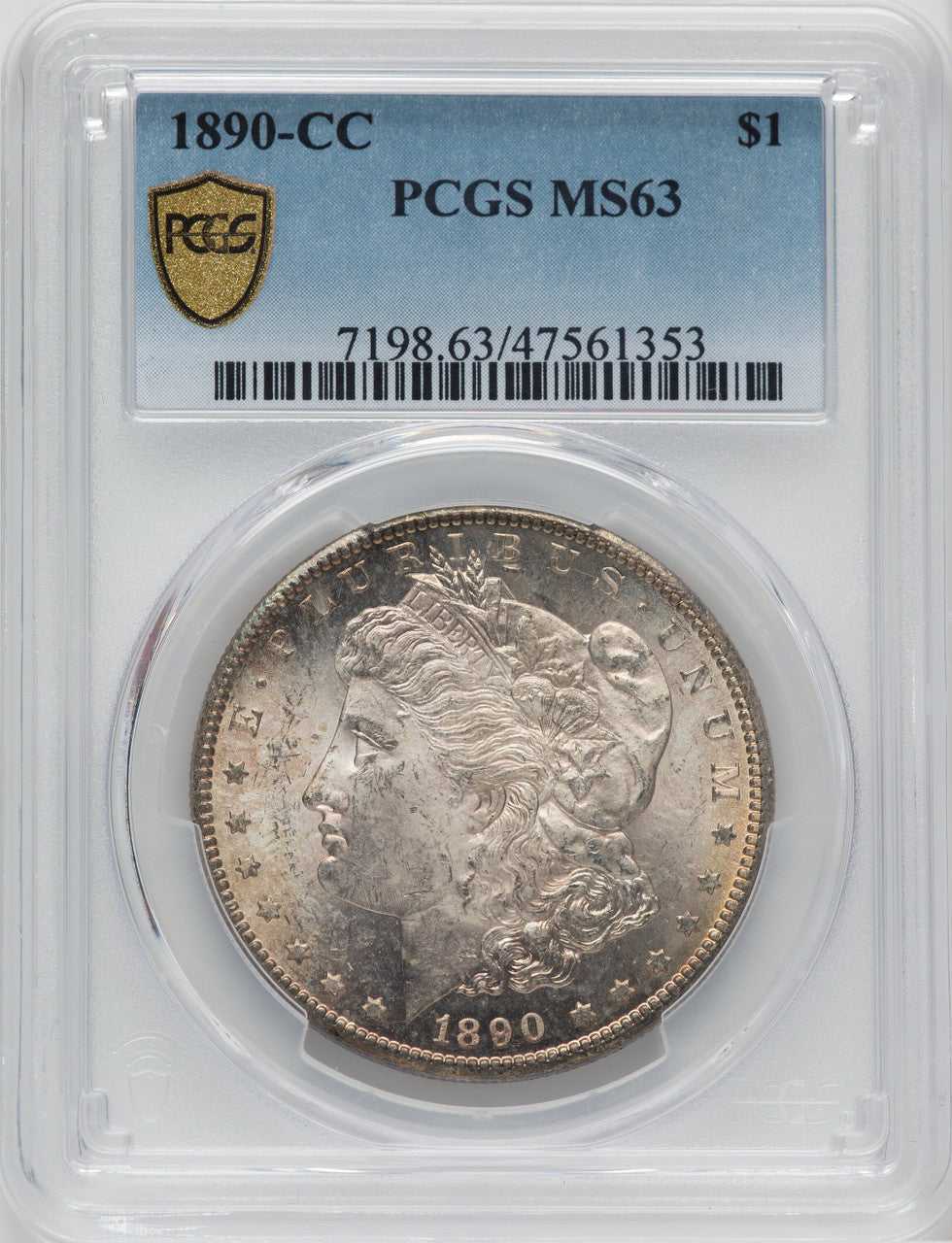 1890-CC $1 Morgan Dollar PCGS MS63