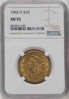 1903-O $10 Liberty Eagle NGC AU55