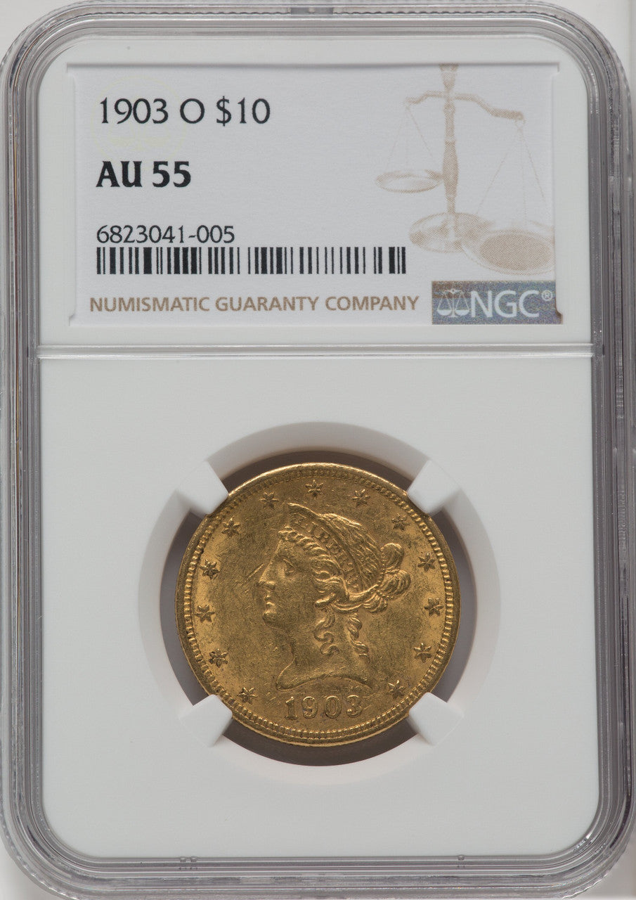 1903-O $10 Liberty Eagle NGC AU55