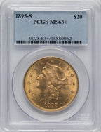 1895-S $20 Liberty Double Eagle PCGS MS63+