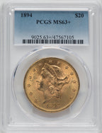 1894 $20 Liberty Double Eagle PCGS MS63+ (171373887)
