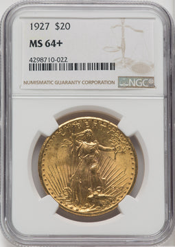 1927 $20 Saint-Gaudens Double Eagle NGC MS64+