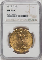 1927 $20 Saint-Gaudens Double Eagle NGC MS64+