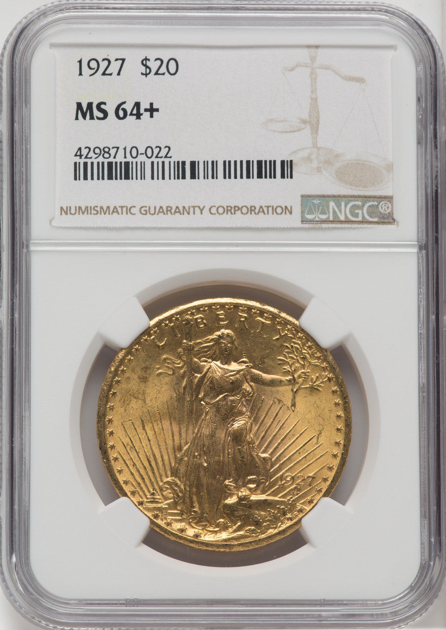1927 $20 Saint-Gaudens Double Eagle NGC MS64+