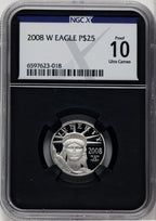 2008-W $25 Quarter-Ounce Platinum Eagle Statue of Liberty NGCX PF10